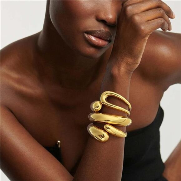 Chunky Bangle Bracelets - Picture 3 of 4